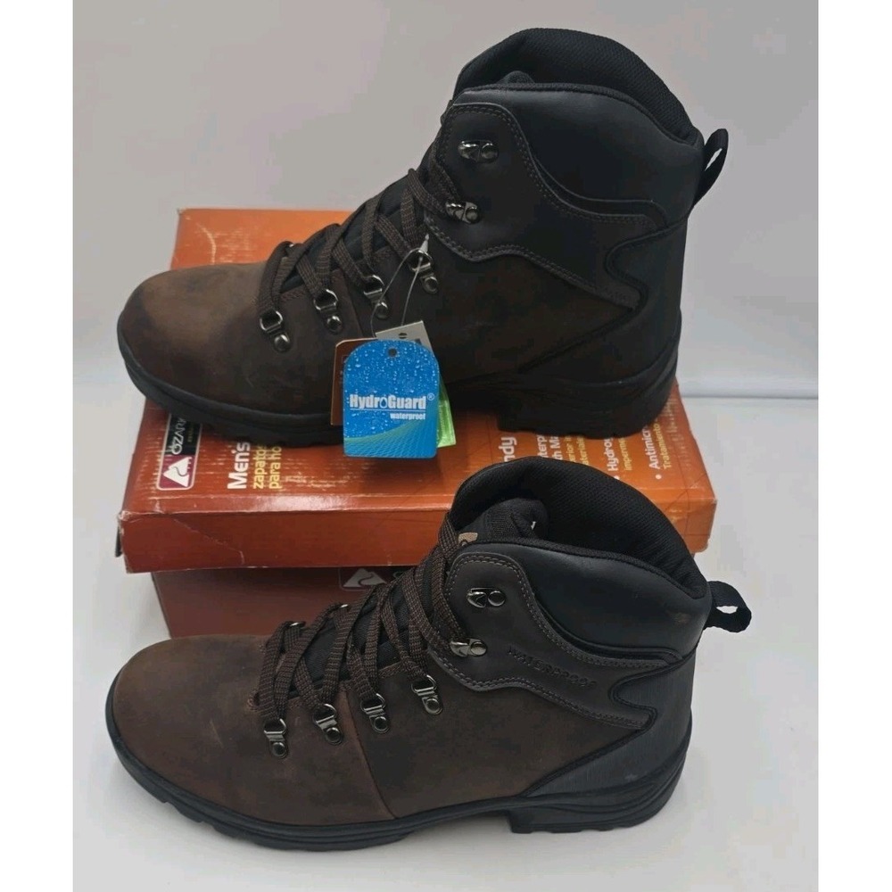 Ozark Trail Bandy II Men's Hiking Boots Size 14 Dark Brown Leather Waterproof - Picture 4 of 7
